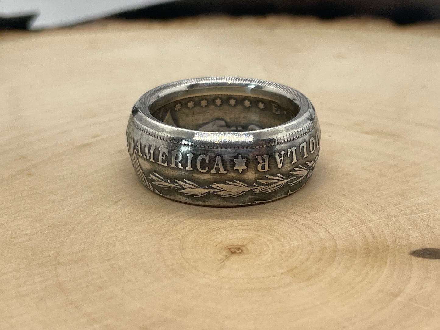 Morgan Dollar Silver Coin Ring