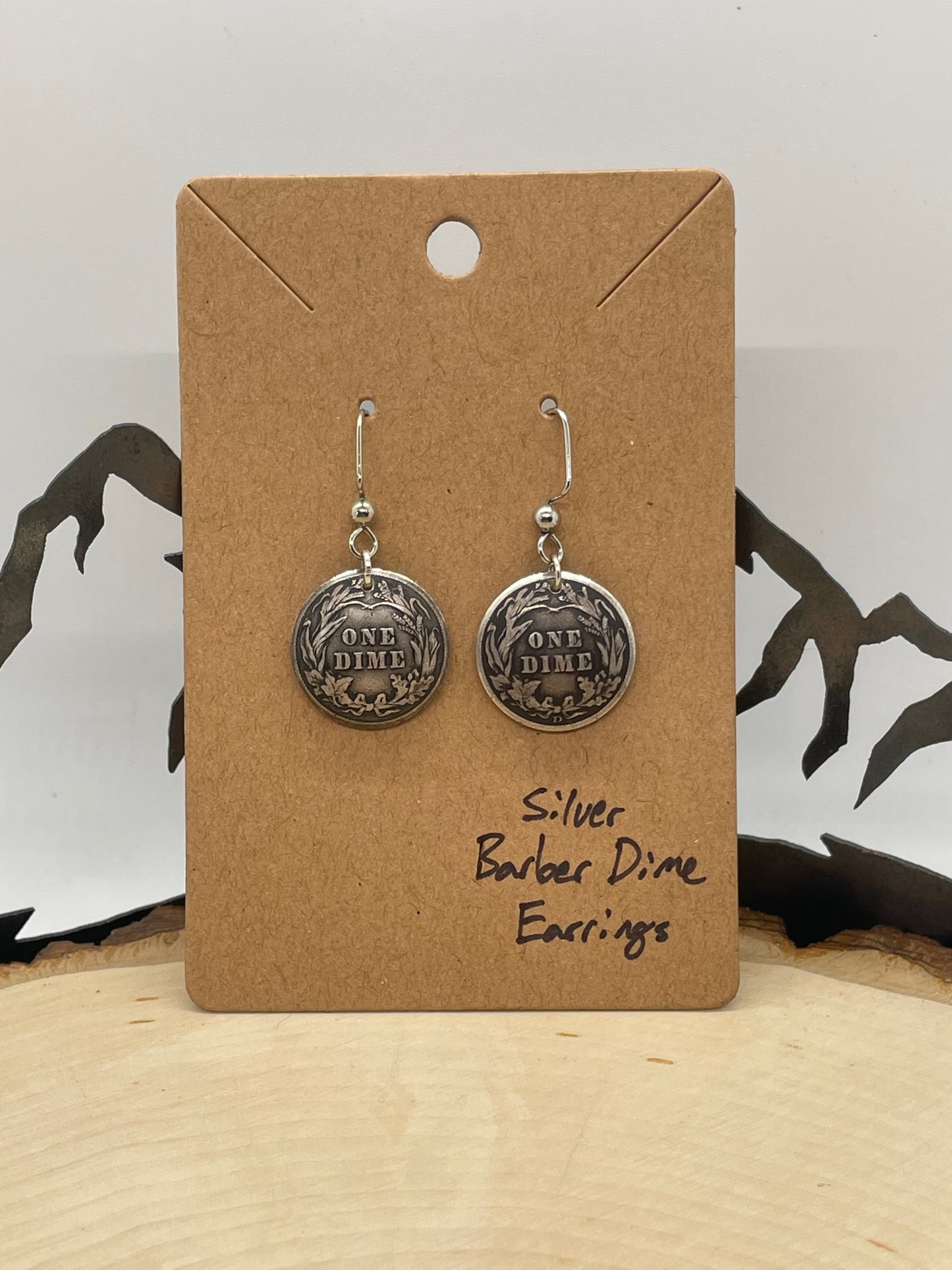 U.S Barber Dime Silver Earrings