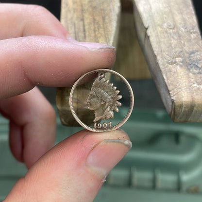 U.S. Indian Head Penny Hand Cut Coin Necklace - Mountainstruck Coin Jewelry