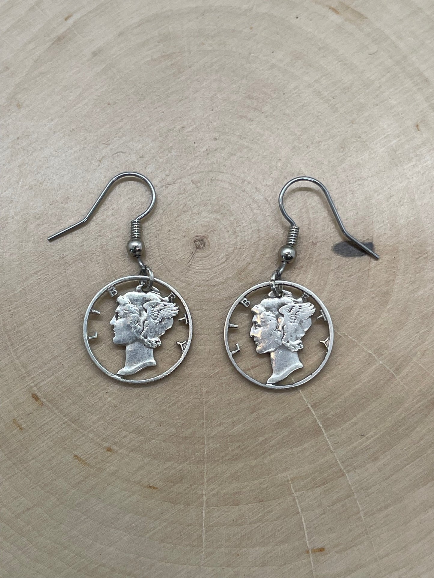 U.S. Mercury Dime Silver Earrings