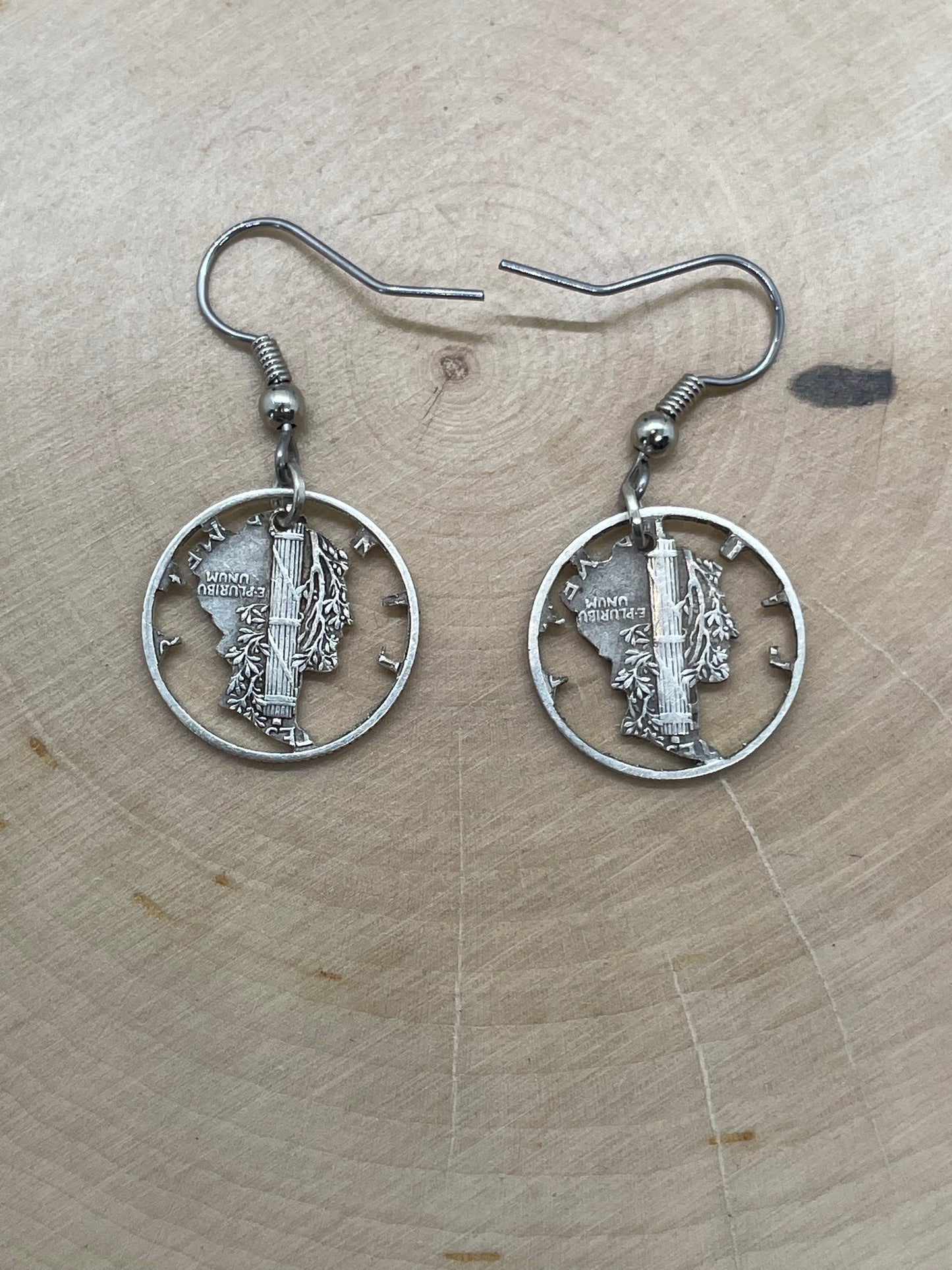 U.S. Mercury Dime Silver Earrings