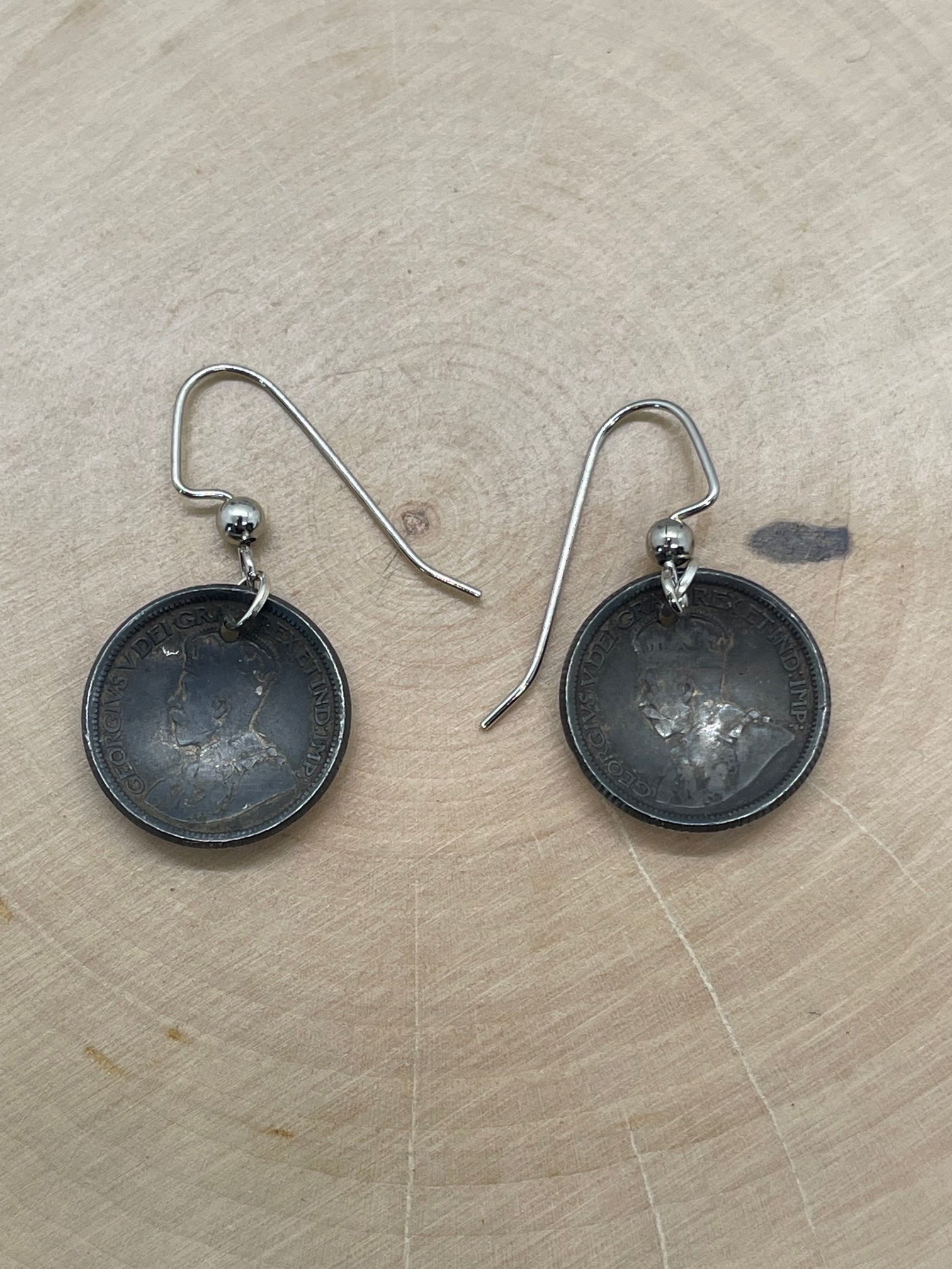 Canada 10 Cents Silver Coin Earrings - Mountainstruck Coin Jewelry