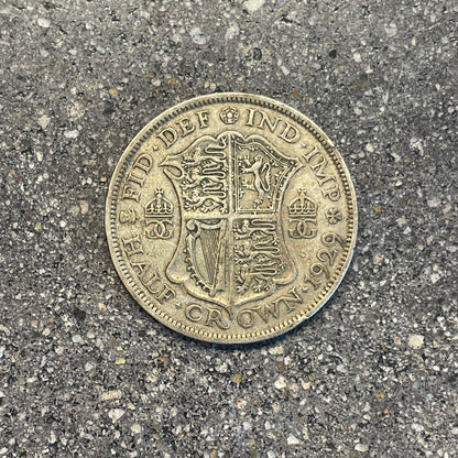 UK Half Crown Silver Coin back - Mountainstruck Coin Jewelry