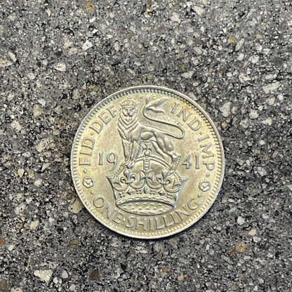 UK One Shilling Silver Coin back - Mountainstruck Coin Jewelry