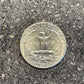 Washington Silver Quarter Coin back on a concrete background. - Mountainstruck Coin Jewelry