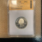 U.S. Silver State Quarter Coin front in plastic verification case.