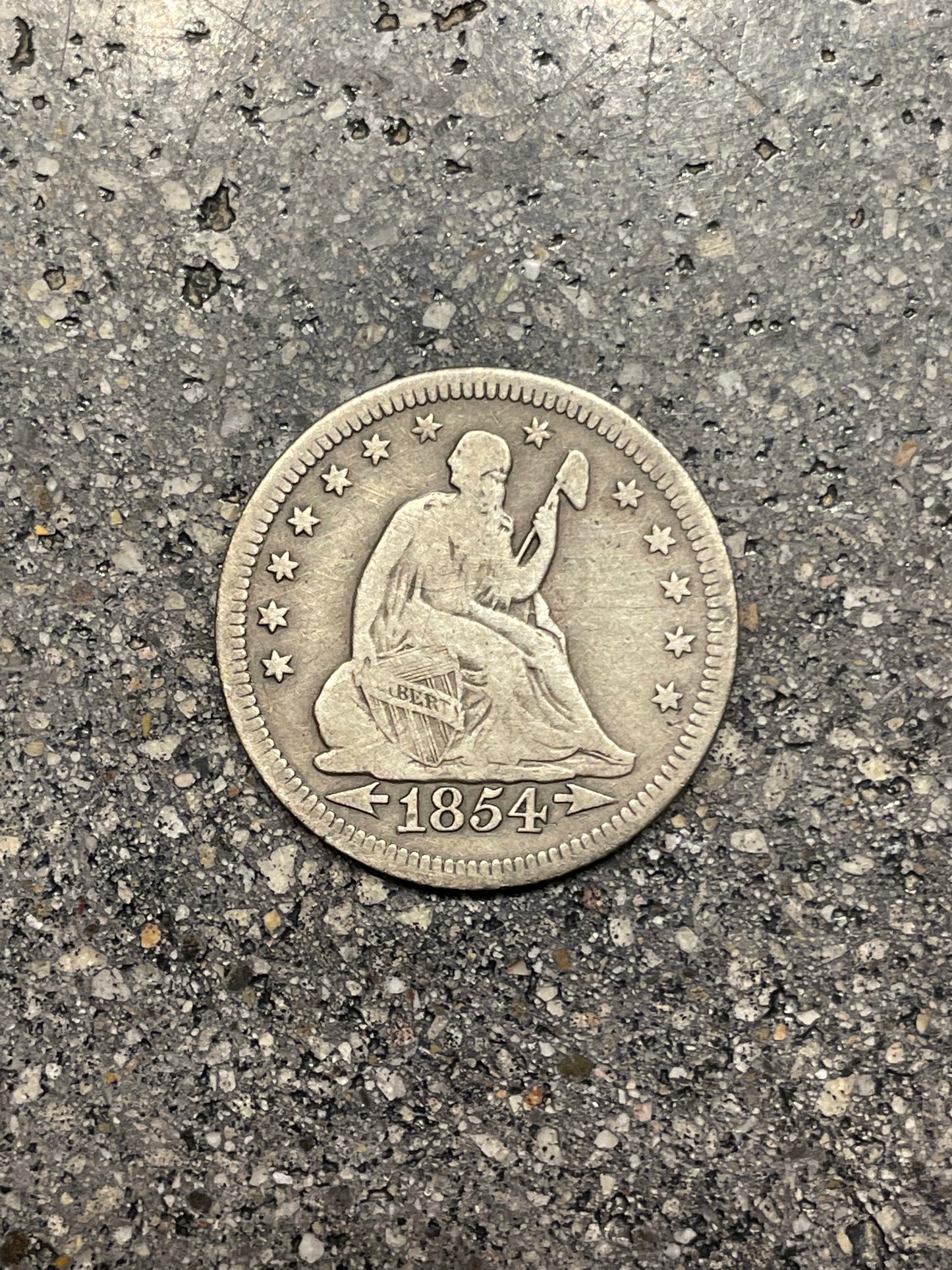 Seated Liberty Silver Quarter Ring