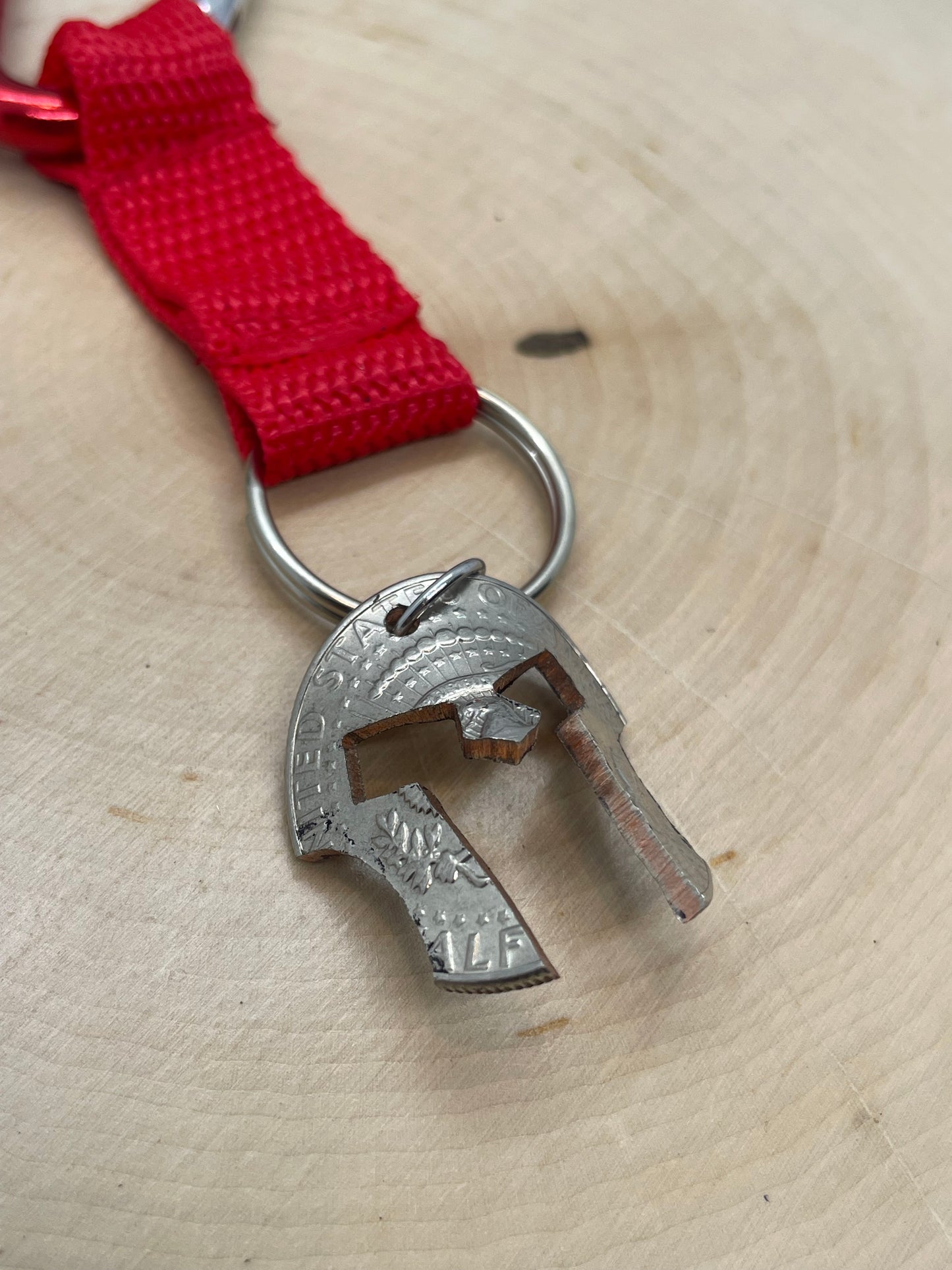 Spartan Helm U.S. Half Dollar Keychain